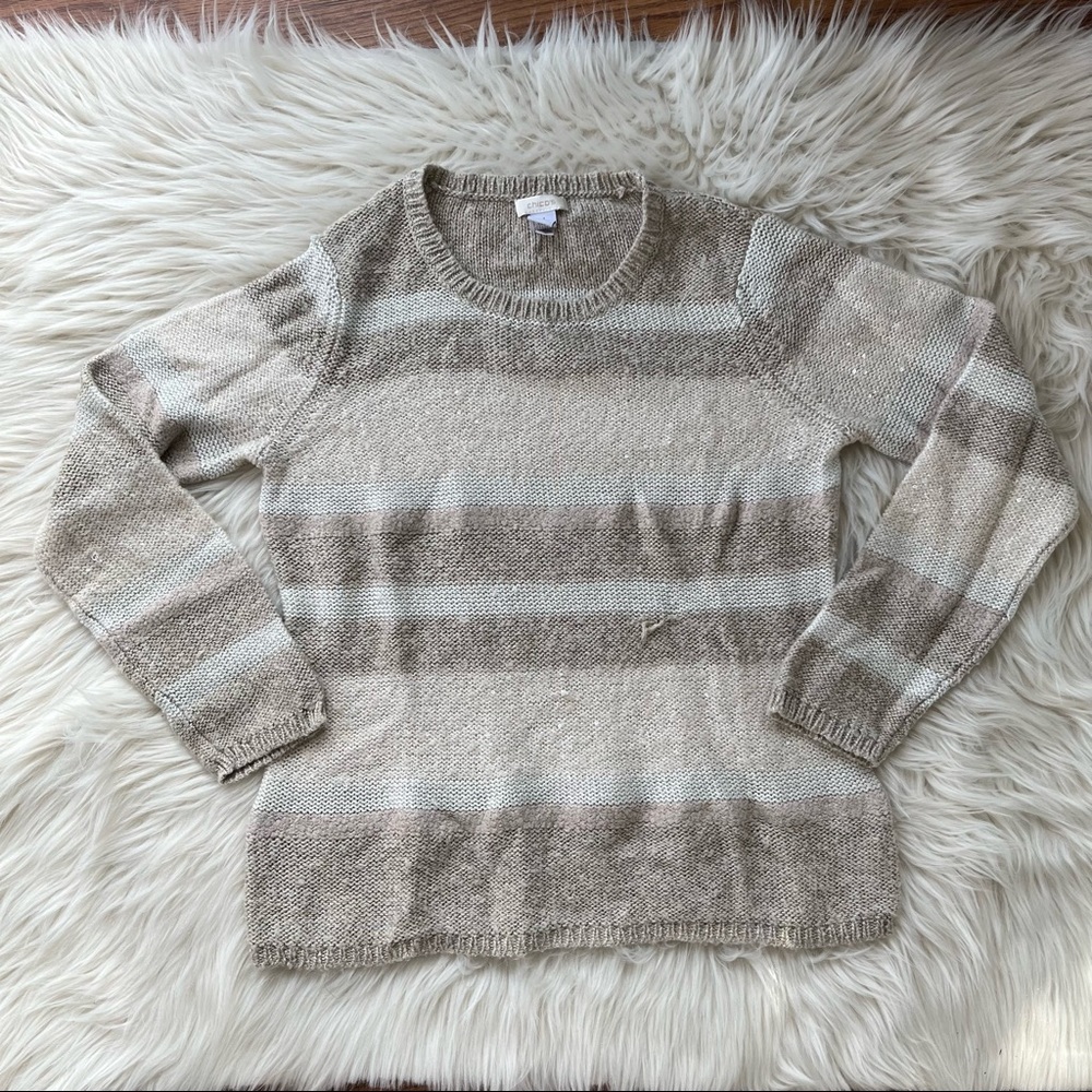 Tan sweater with sequins